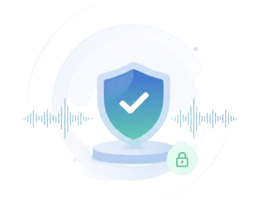 Security illustration representing encrypted cough recordings at Kylunghealth
