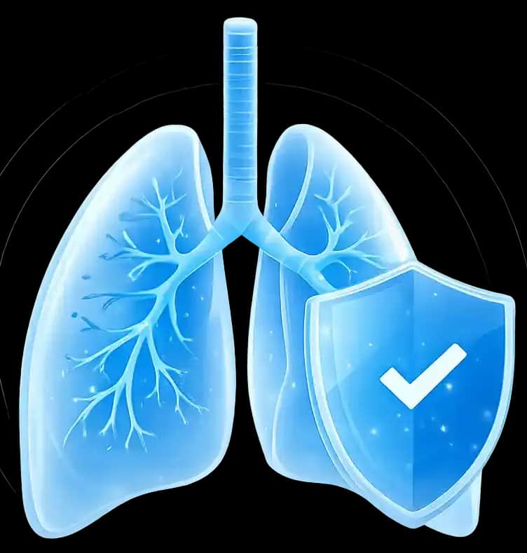 Kylunghealth illustration of lungs used to explain cough screening reports